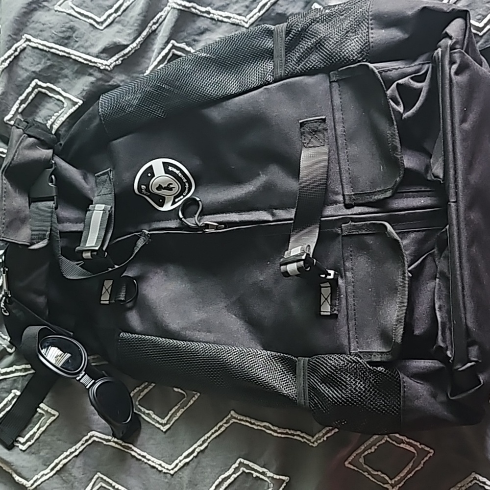 black deluxe dog pet carrier backpack heavy duty bag M up to 25lbs